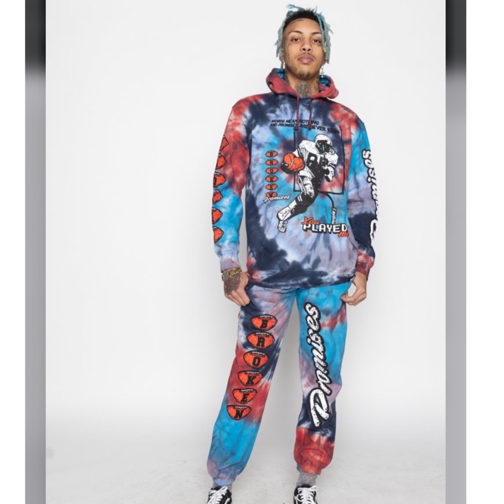 Broken Promises RUNNINGBACK TIE DYE HOODIE